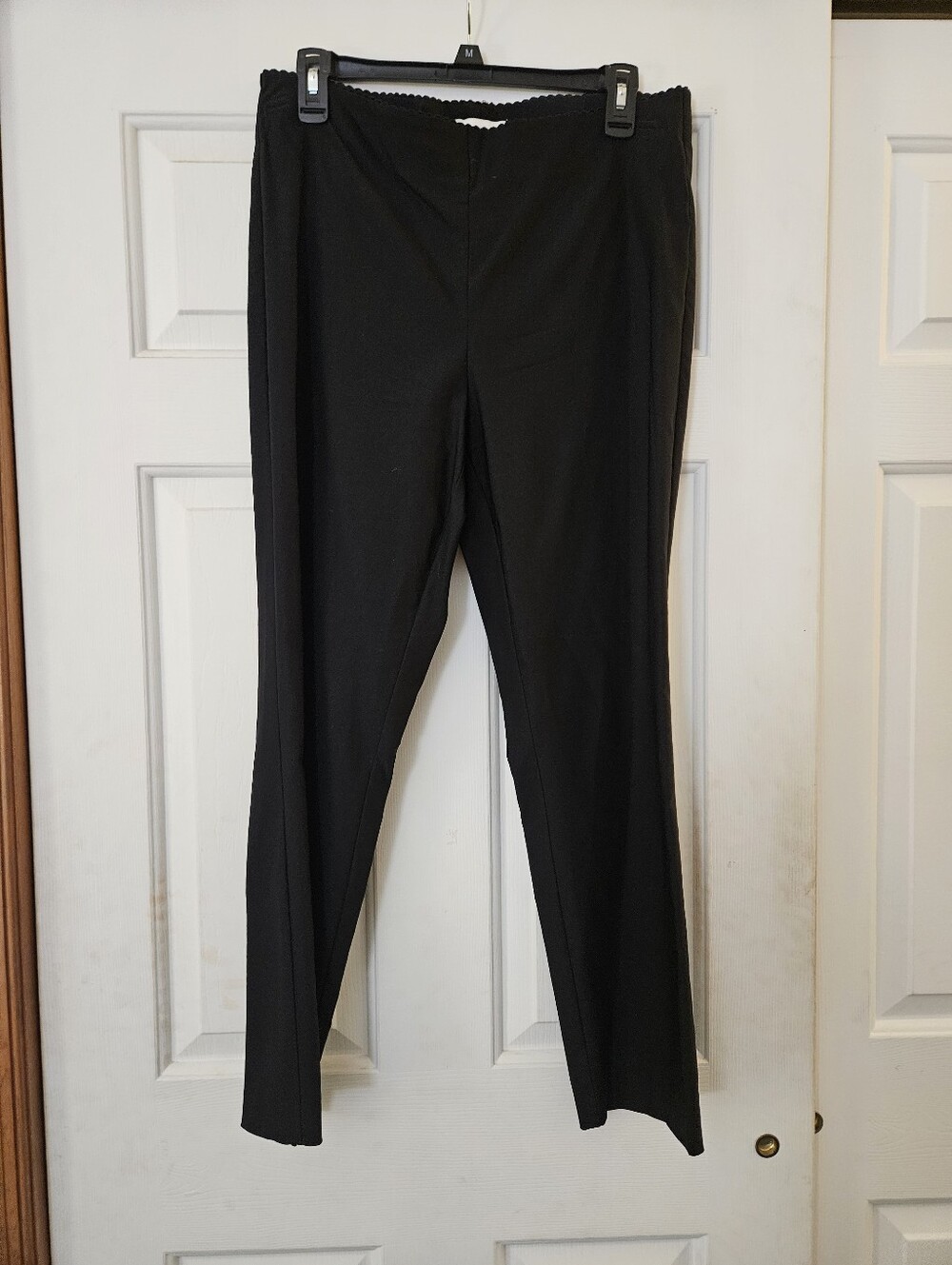 Elle Black Slim Stretch Dress Pants L